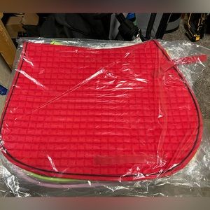 Red PRI all purpose English jumping saddle pad